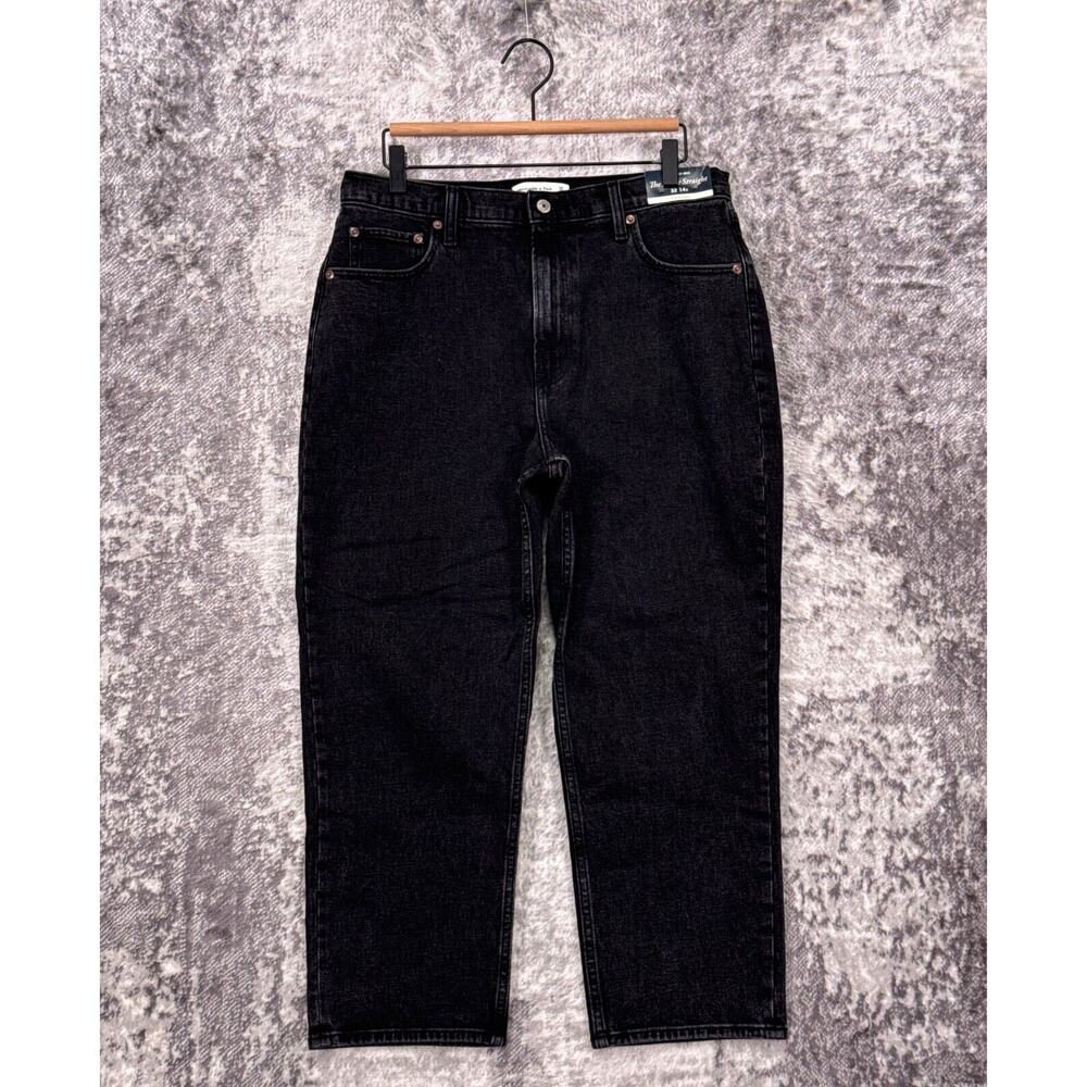 New Abercrombie & Fitch Jeans 32 / 14 Womens Ankle Straight Curve Love Black
